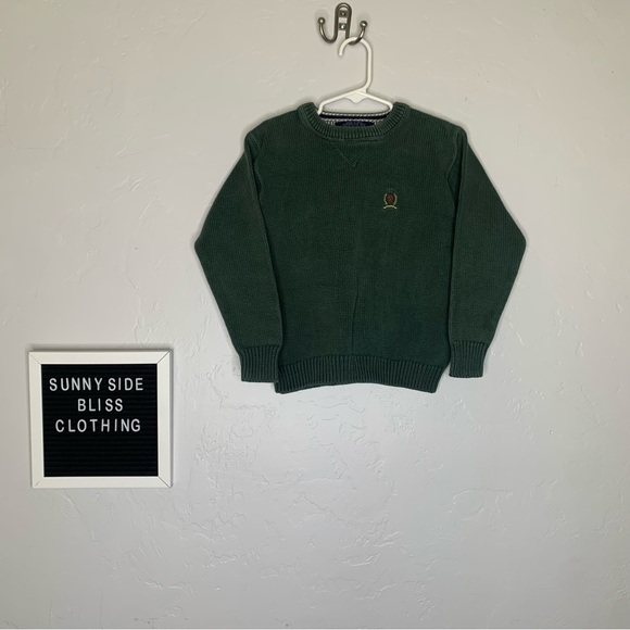Tommy Hilfiger Other - Tommy Hilfiger Vintage Green Knit Crewneck Sweater Size Kids 5